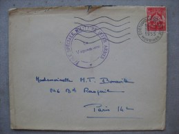 Timbres France : Sur Lettre  Franchise Militaire 1955 - Militaire Zegels