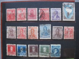 Timbres Argentine : 1899 / 1924 N° 113 / 137 / 196 / 214 / 217 / 219 / 281 - 282 - Usati