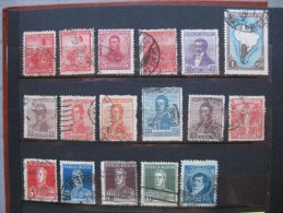 Timbres Argentine : 1899 / 1924 N° 113 / 137 / 196 / 214 / 217 / 219 / 281 - 282 - Usados