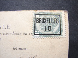 PRE. 1. Bruxelles 1910 Un Centime Sur Carte Postale - Rollo De Sellos 1910-19