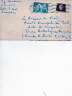 Taaf Kerguelen Port Aux Français Lettre 1965 Du Canda Pour Kerguelen - Lettres & Documents