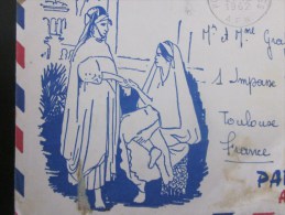 Guerre D'Algérie AFN Poste Aux Armées21/10/1962 Afrique Du Nord SP 87 374 S1 Lettre Illustrée 2 Mauresques Pour Toulouse - Guerra De Argelia