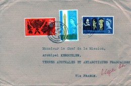 Taaf Kerguelen Port Aux Français Lettre De 1965 D'Angleterre Pour Kerguelen - Lettres & Documents