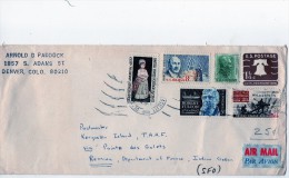Taaf Kerguelen Port Aux Français Lettre De 1966 Des Etat Unies Pour Kerguelen - Lettres & Documents