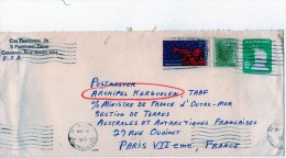 Taaf Kerguelen Port Aux Français Lettre 1969 Des Etat Unies Pour Kerguelen - Lettres & Documents