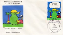 1976, FDC NOUVELLE CALEDONIE, PHILATELIE AU LYCEE LA PEROUSE /2801 - FDC