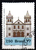 BRAZIL 1977 Regional Architecture, Churches - 7cr.50 - St. Bento Monastery Church, Rio De Janeiro  FU - Used Stamps