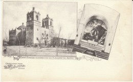 San Antonio TX Texas, Concepcion La Purissima De Acuna, First Mission Church Architecture, C1900s Vintage Postcard - San Antonio