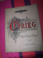 Livret EDITIONS PETERS N°2420 EDVARD GRIEG Erste Peer Gynt = Suite 1 OPUS 46 Für Pianoforte Solo Klavier Zu 2 HÄNDEN - Musica