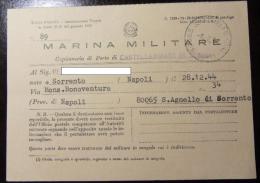 CASTELLAMMARE DI STABIA - CARTOLINA MARINA MILITARE X SANT'AGNELLO DI SORRENTO - TASSA PAGATA - Marcophilia