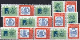 Stamp On Stamp Expo FINLANDIA Helsinki 1988 Bulgarien 3664+6xZD O 5€ Finnland #1 Bloque Philatelic Se-tenant Of Bulgaria - Colecciones & Series