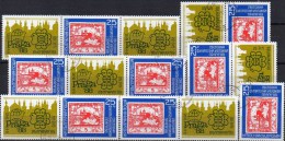 Stamp On Stamps Expo PRAGA 1988 In Prag Bulgarien 3696+6-KB O 4€ CSR #2 Bloque Bloc M/s Philatelic Se-tenant Bf Bulgaria - Verzamelingen & Reeksen