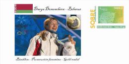 Spain 2014 - XXII Olimpics Winter Games Sochi 2014 Special Prepaid Cover - Darya Domracheva - Winter 2014: Sotschi