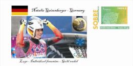 Spain 2014 - XXII Olimpics Winter Games Sochi 2014 Special Prepaid Cover - Natalie Geisenberger - Winter 2014: Sochi