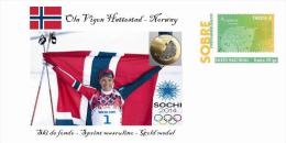 Spain 2014 - XXII Olimpics Winter Games Sochi 2014 Special Prepaid Cover - Ola Vigen Hattestad - Winter 2014: Sotschi