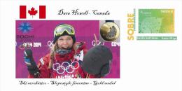 Spain 2014 - XXII Olimpics Winter Games Sochi 2014 Special Prepaid Cover - Dara Howell - Hiver 2014: Sotchi