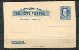 Brazil 1889 Mint Postal Stationary Card  Emperor  Pedro - Covers & Documents