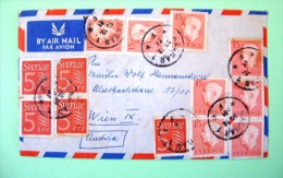 Sweden 1961 Cover To Wien Austria - King Gustaf VI All Fron Booklet - Brieven En Documenten