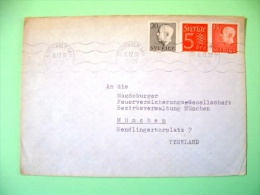 Sweden 1961 Cover To Germany - King Gustaf VI - Nummer - Pair From Booklet - Covers & Documents