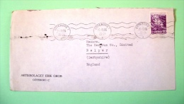 Sweden 1965 Cover To England - Antenna ITU (perf 3 Sides - Scott 682 = 1.6 $) - Brieven En Documenten