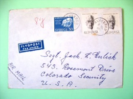 Sweden 1965 Cover To USA - Prince Eugen - Nobel Echegaray Mistral Rayleugh - Lettres & Documents