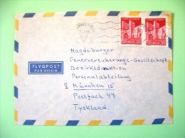 Sweden 1966 Cover To Germany - Visby Town Wall - Lettres & Documents