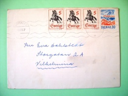 Sweden 1967 Cover To Vilhelmina - Postrider Flower Sea Bird - Lettres & Documents