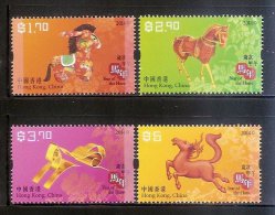 Hong Kong 2014 Chinese New Year Of Horse Zodiac Stamps Toy Gold - Ongebruikt