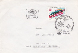 Austria 1976 Innsbruck Olympics, High Jump, Souvenir Cover - Springconcours