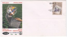 Special Cover On Information Technology, Computer Disc, TIEPEX 2001 India - Computers