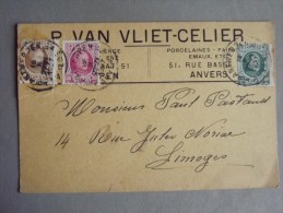 Carte Belgique Albert Ier Déchirée Sur La Gauche - Brieven En Documenten