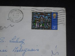 LETTRE GRANDE BRETAGNE GREAT BRITAIN AVEC YT 651 - NOEL VITRAIL CATHEDRALE CANTERBURY - - Covers & Documents