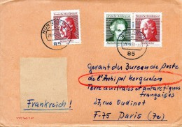 Taaf Kerguelen Port Aux Français Lettre De 1969 D 'Allemagne Pour Kerguelen - Lettres & Documents