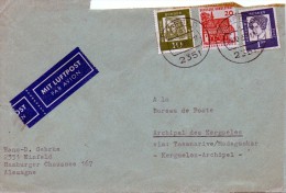 Taaf Kerguelen Port Aux Français Lettre De 1965 D 'Allemagne Pour Kerguelen - Lettres & Documents