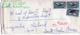 Taaf Kerguelen Port Aux Français Lettre 1965 Des Etat Unies Pour Kerguelen - Lettres & Documents