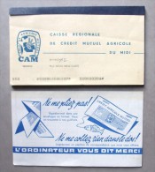 Carnet De Chèques - Caisse Régionale Crédit Mutuel Agricole Du Midi  - Voir Descriptif - - Chèques & Chèques De Voyage