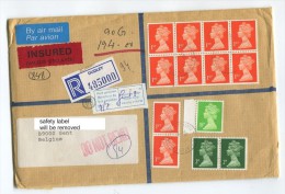 Very Fine Cover  Registered To Belgium With Booklet Pane E3a Perf.- RARE !!! - Postwaardestukken