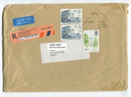 Very Fine Cover  Registered To Belgium Mixed Franking With HIGH VALUE £2 X 2 Castle - Stamped Stationery, Airletters & Aerogrammes