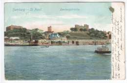 St. Pauli , Landungsbrücke - Hamburg - Germany - Boat - Old Postcard - Sent From Germany To Estonia 1906 , Reval - Used - Mitte