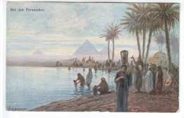 Illustration By A. Kircher - Bei Den Pyramiden - Pyramids - Camel - K. & B. D. 1485 - Egypt - Old Postcard - Unused - Pyramids