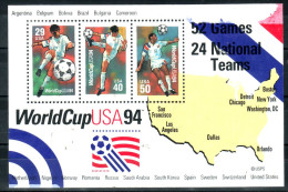 2538/ USA 1994 Mi.No. 2457 - 2459 Used Traveled Block  Football FIFA World Cup In USA - 1994 – Estados Unidos