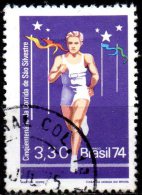 BRAZIL 1974 50th Anniv Of Sao Silvestre Long-distance Race - 3cr30 Athlete   FU - Gebraucht