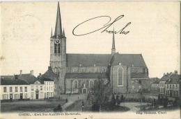 Geel :  Kerk Sint-Amands En Marktzicht ( Geschreven 1905 Met Zegel ) - Geel