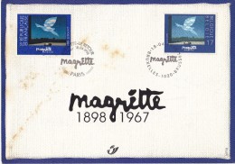 18-14 2755  EC CS HK BK 2755 FDC Emission Commune Belgique France  Carte Souvenir  Peinture Peintre M - Tâche De Rouille - Cartoline Commemorative - Emissioni Congiunte [HK]