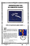 17,593 Bel Sonstamp Sony Stamps PTT Soie 593  2485    Europe Marché CS - Carte Souvenir FDC 1992-10-24 Markt  Tirage Opl - Cartoline Commemorative - Emissioni Congiunte [HK]
