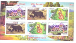 2013. Tajikistan, Wild Animals, Sheetlet IMPERFORATED, Mint/** - Tayikistán