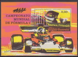 Bresil - Brazil - Brasil 1972 Miniature Sheet Yvert BF 30, Formula 1, Emerson Fittipaldi - MNH - Unused Stamps