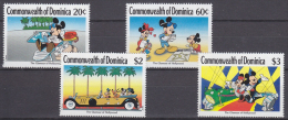 Dominica 1989 Yvert 1145-48, The Glamour Of Hollywood, Walt Disney, MNH - Dominique (1978-...)