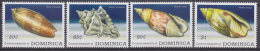 Dominica 2009 Yvert 3452-55, Flora, Sea Shells, MNH - Dominica (1978-...)