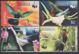 Dominica 2005 Yvert 3129-32, WWF Protection Of Nature, Birds, MNH - Dominique (1978-...)